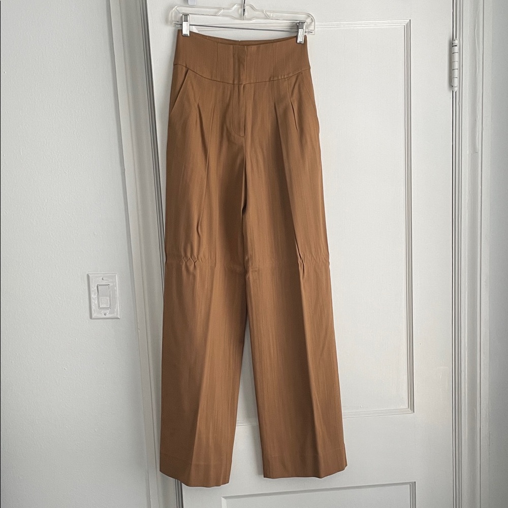 INTERMIX Camel Wide Leg Pants